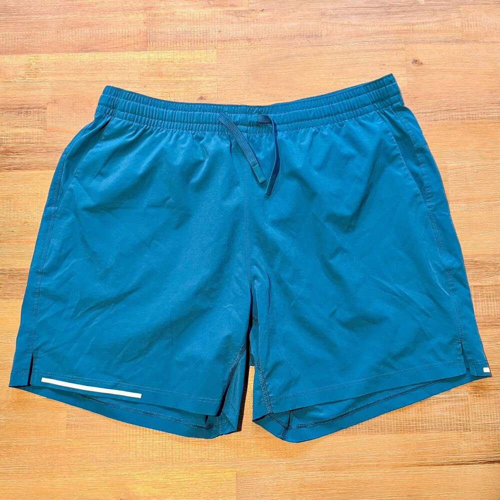 Bearbottom Men's 5.5 Inch Inseam Teal Gym Athletic Shorts Size L